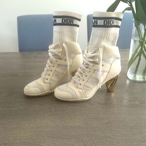 Dior Shoes | Dior D-Zenith Bootie | Color White Leather | Size 38/7.5US